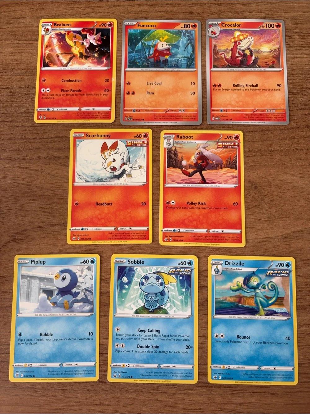 🔥💧 Starter Pokémon Card Lot | Scorbunny Fuecoco Sobble Piplup ✨5/$25✨
